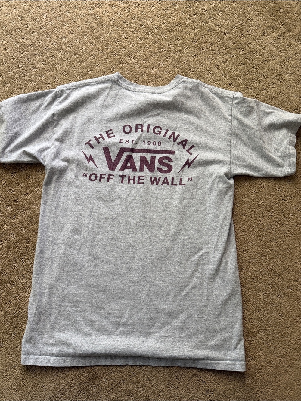 Vans boys gray tee, l/xl